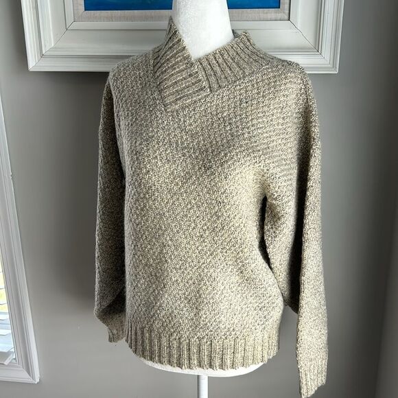 American Eagle Outfitters For Her Vintage 90s Beige Wool Blend Fall Sweater - Picture 2 of 7